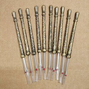 Victorian Metal Engraved Seam Ripper with Antique Gold Finish